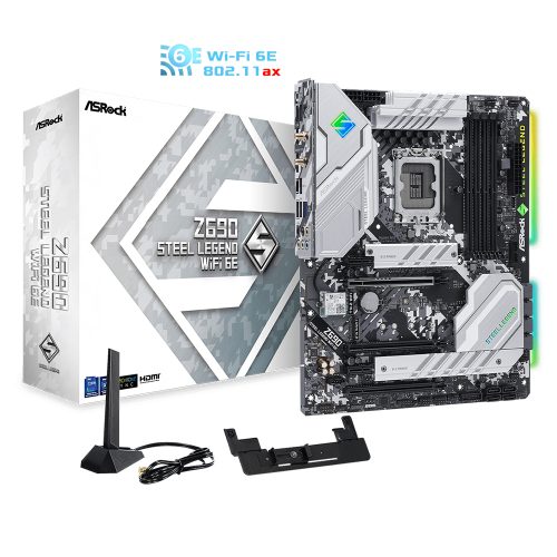 Tarjeta Madre ASROCK Z690 STEEL LEGEND (WIFI 6E) Socket LGA1700, ATX, DDR4, Intel Core 12th Generación