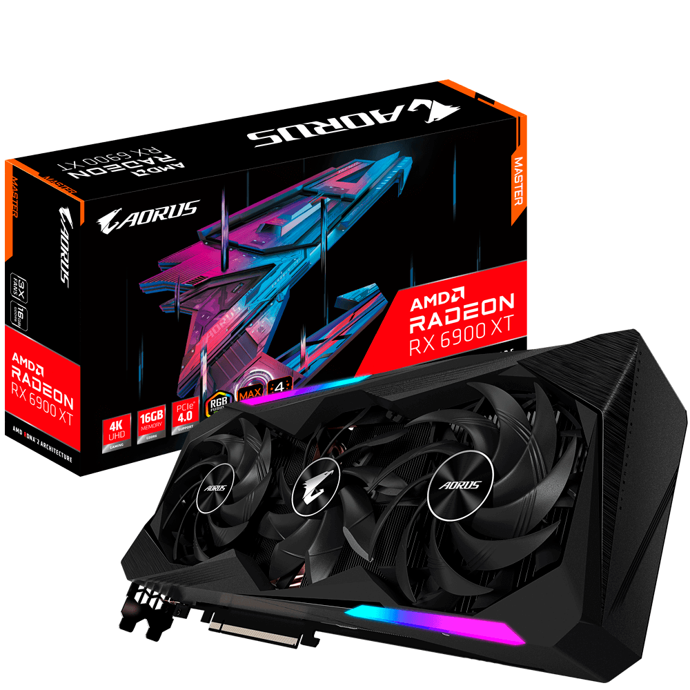 Tarjeta de video Radeon RX 6900 XT 16GB GDDR6, Gigabyte Aorus Master, HDMI, DP, PCI-e 4.0, Nuevo Chip RDNA 2, GV-R69XTAORUS-M-16GD, 3 AÑOS DE GARANTIA NACIONAL