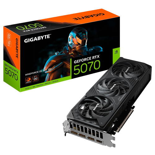 Tarjeta de Video GIGABYTE NVIDIA GeForce RTX 5070 WINDFORCE OC SFF, 12GB, 192-bit GDDR7, PCI Express 5.0, GV-N5070WF3OC-12GD