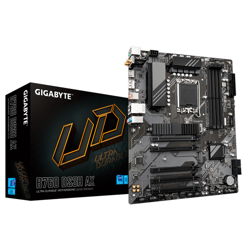 Tarjeta Madre Gigabyte B760 DS3H AX, DDR5, LGA1700, Intel B760, HDMI, Up to 128GB DDR5, B760 DS3H AX