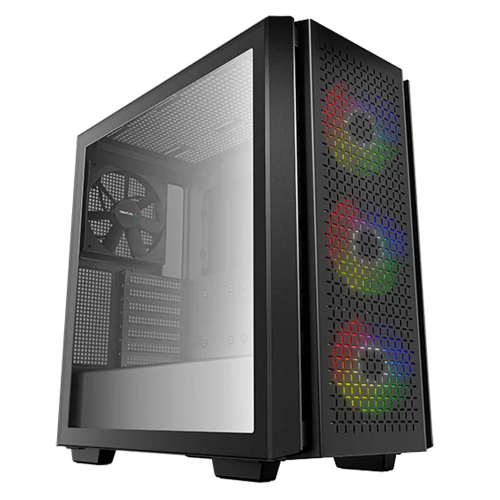 Gabinete DeepCool CG560, RGB, Midi-Tower, Mini-ITX/Micro-ATX/ATX/E-ATX, USB 3.0, Sin Fuente, Negro, R-CG560-BKA AE4-G-1