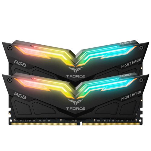 KIT Memorias Ram Team Group NIGHT HAWK, NEGRO, DDR4, 3200MHz, 32GB 2x16, TF14D432G3200HC16CDC01 /MAX. 1 X CLIENTE