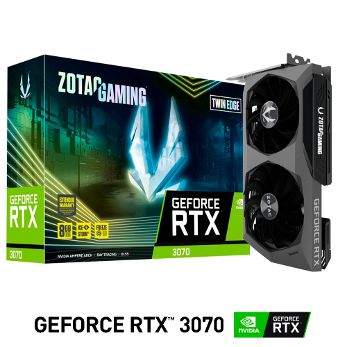 Tarjeta de Video Nvidia GeForce RTX 3070 ZOTAC TWIN EDGE 8G LHR, ZT-A30700E-10PLHR, 2 AÑOS DE GARANTIA NACIONAL