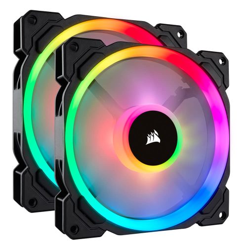 Kit de 2 Ventiladores para Gabinete 140mm con Luz Led RGB Corsair LL140 - CO-9050074-WW