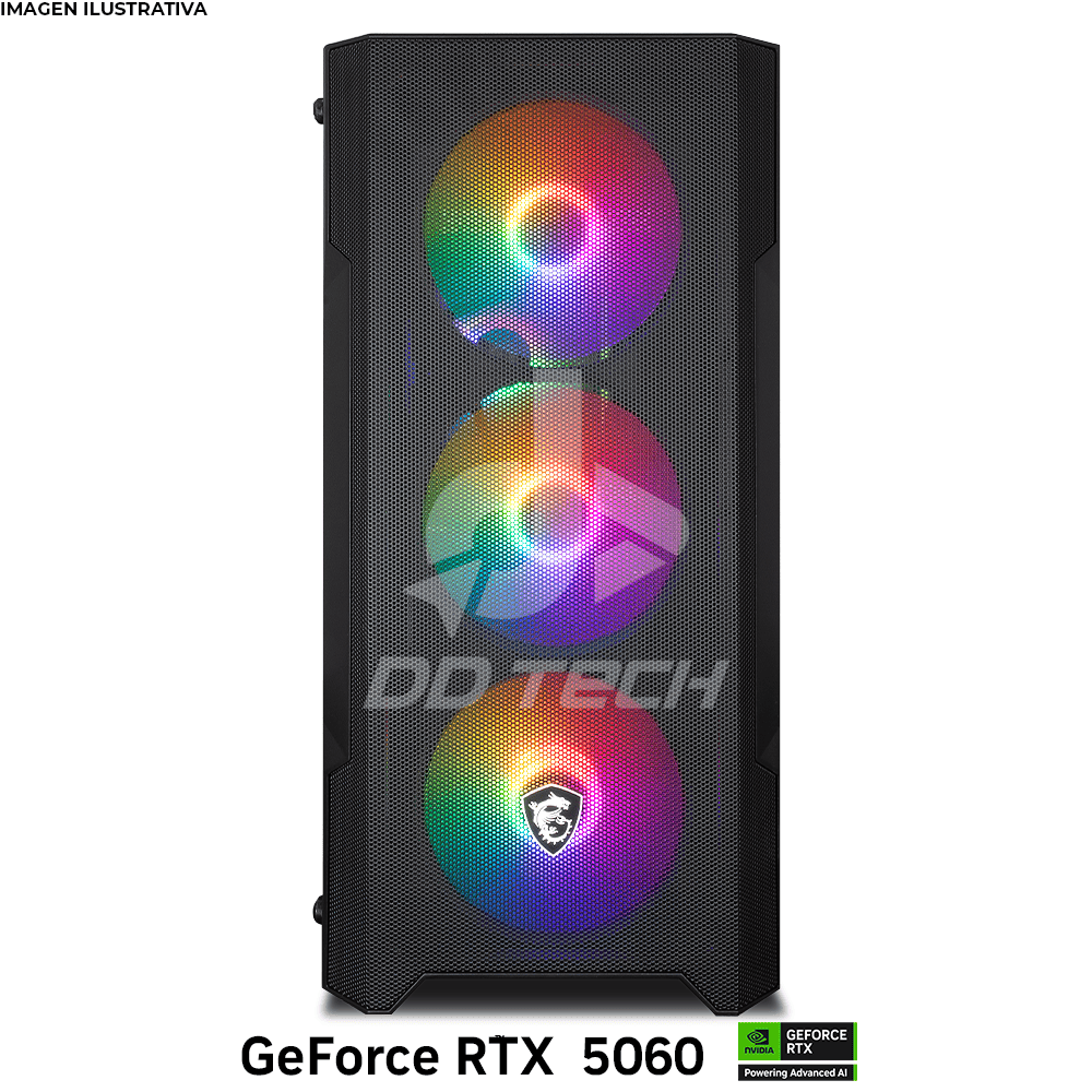 Computadora PRIDE GAMING PBA SCORPION, NVIDIA GeForce RTX 5060, AMD Ryzen 5 5600x, 32GB RAM, 1TB M.2 NVME, 650W 80+ BRONZE, INCLUYE WIFI Y Bluetooth - Image 4