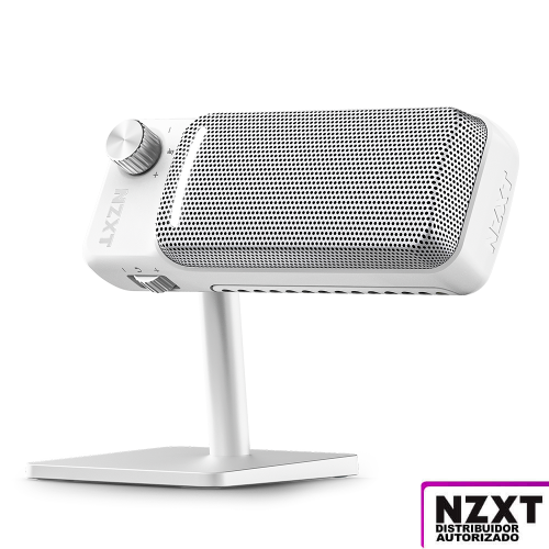 Micrófono NZXT Capsule Elite, USB Microphone, High Resolution, Ideal para Streaming, Compatible con NZXT CAM, Adjustable Stand, Blanco, AP-PUMIC-W1, NZXTNEW/ NAVIDAD