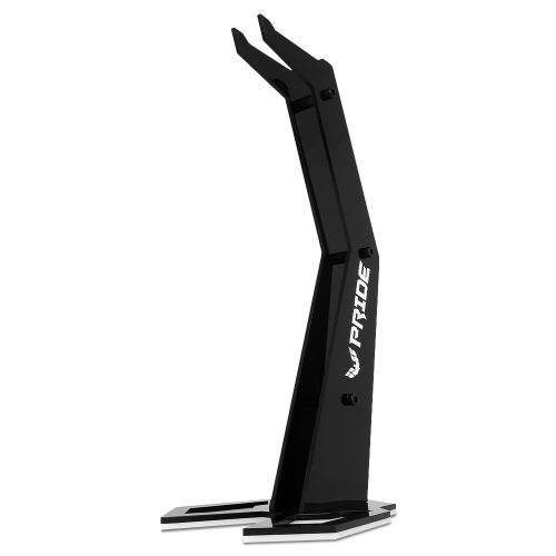 Soporte para headset, Pride Gaming, Color negro - blanco, Universal, Compatible con cualquier headset