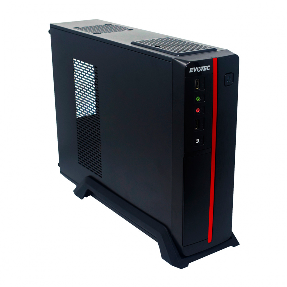 Gabinete Evotec EV-1011, Micro-Tower, Micro-ATX, USB 2.0, Con Fuente de 600W, Sin Ventiladores Instalados, Negro, EV-1011