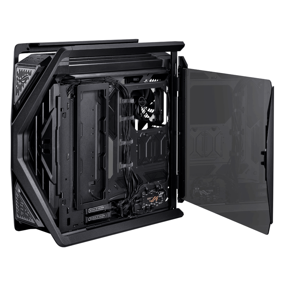 Gabinete Gamer ASUS ROG Hyperion GR701 EATX, Estructura semiabierta, Paneles laterales sin herramientas, Soporta hasta 2 radiadores de 16.535 in, Soporte para tarjetas gráficas, 2 paneles frontales tipo C, GR701/BK/PWM FAN / - Image 7