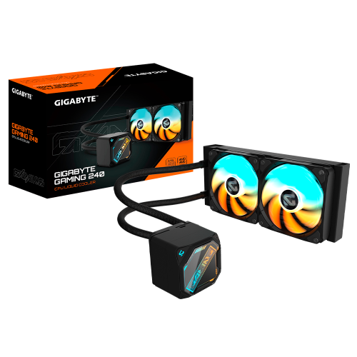 Enfriamiento Líquido Gigabyte GAMING 240, 240mm, 2x120mm, Hasta 2200RPM, Negro, GP-GIGABYTE GME 240