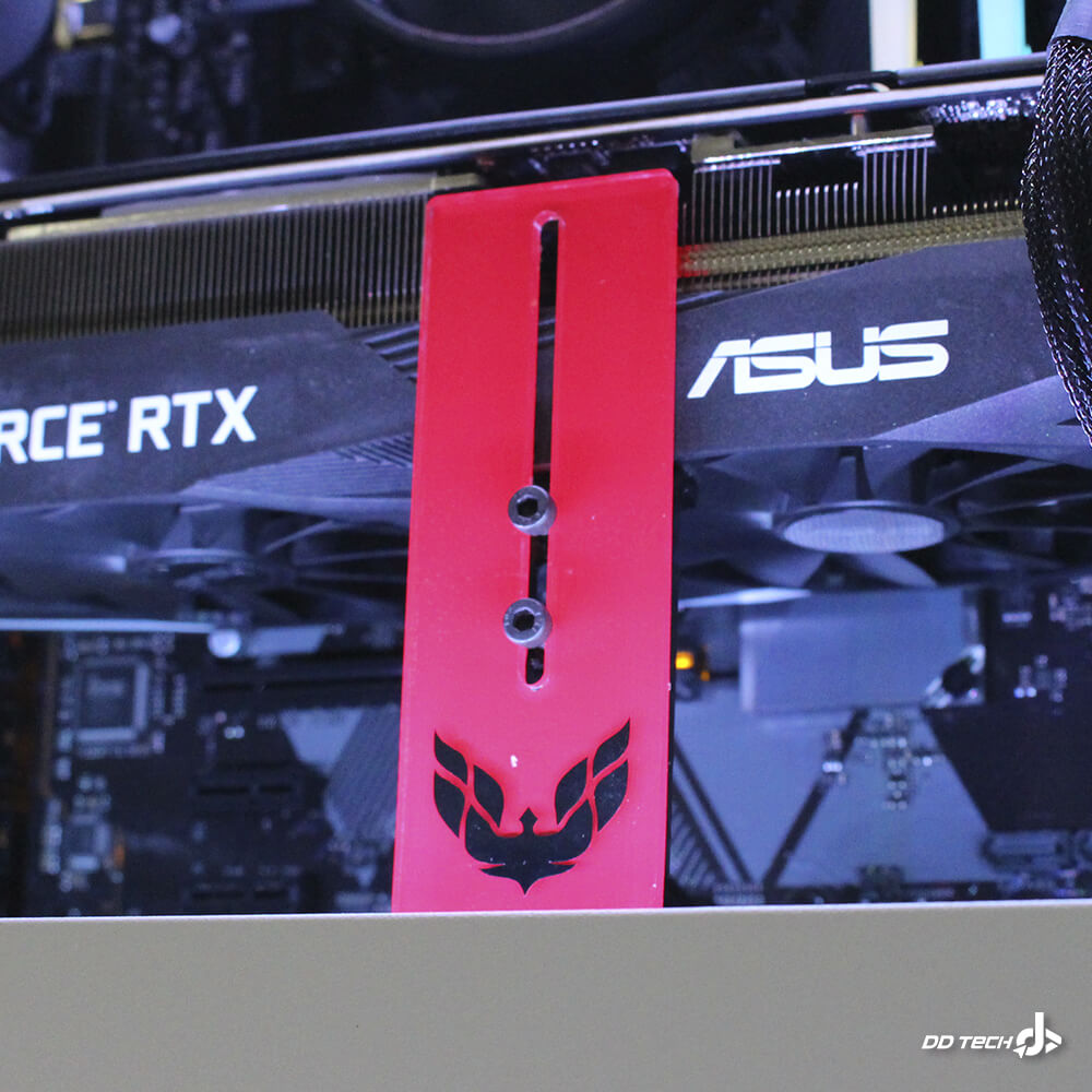 Soporte para tarjeta de video PRIDE, Compatible con cualquier gabinete y tarjeta de video, Color Rojo - Image 3