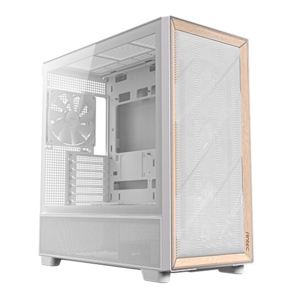 Gabinete Antec FLUX, Midi-Tower, ATX/E-ATX/ITX/Micro-ATX, 5 Ventiladores Incluidos, USB 2.0/3.0, Sin Fuente, White, FLUX WHITE/ NAVIDAD - Image 2