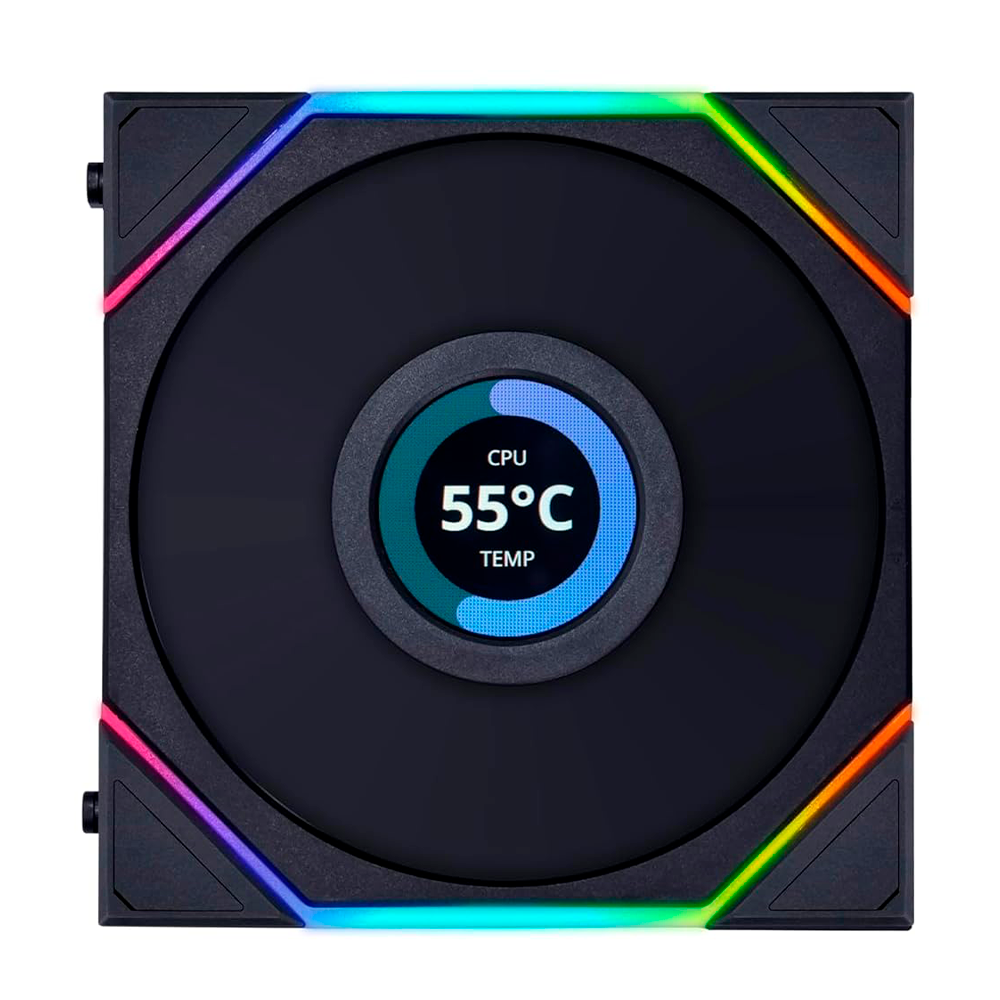 Ventilador Lian Li UNI Fan TL LCD 120, Negro, Paquete Individual, Sin Controlador, 12TLLCD1B.US