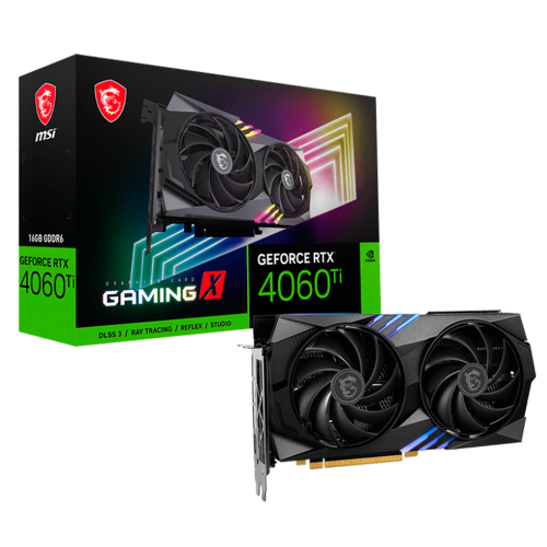 Tarjeta de Video MSI GeForce RTX 4060 Ti GAMING X, 16GB, GDDR6, Gaming Graphics Card, 912-V517-003 /