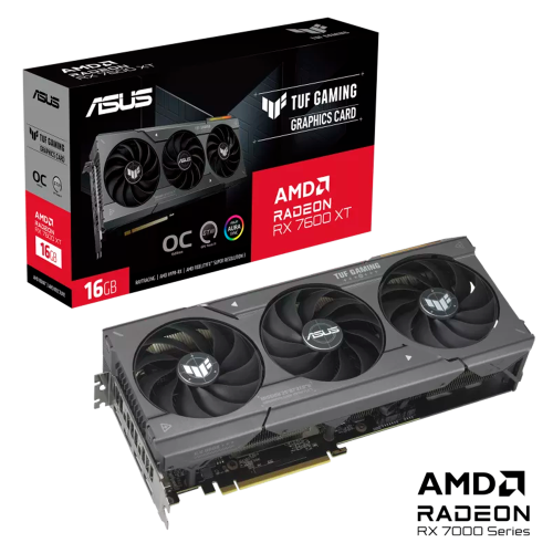 Tarjeta de Video ASUS AMD TUF Gaming Radeon RX 7600 XT OC, 16GB 128-bit GDDR6, PCI Express 4.0, TUF-RX7600XT-O16G-GAMING