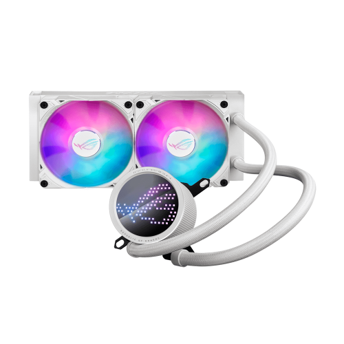 Enfriador de CPU líquido, ASUS ROG RYUO III 240 ARGB White, Solución de bomba Asetek de 8ª generación, Pantalla LED Anime Matrix y ventilador ROG AF 12S ARGB, ROG RYUO III 240 ARGB WHT, PRE-FIN