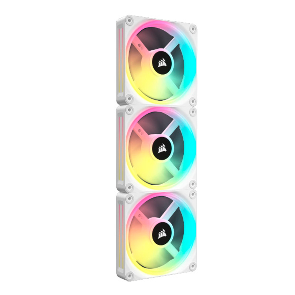 Kit 3 Ventiladores Corsair iCUE Link QX120 RGB, 120mm, 480-2400RPM, Blanco, 3 Ventiladores, CO-9051006-WW - Image 6