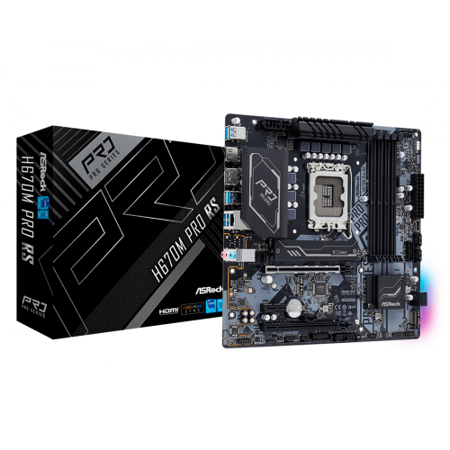 Tarjeta Madre ASRock H670M Pro RS, Micro-ATX, LGA1700, Intel H670, HDMI, Up to 128GB DDR4, H670M PRO RS