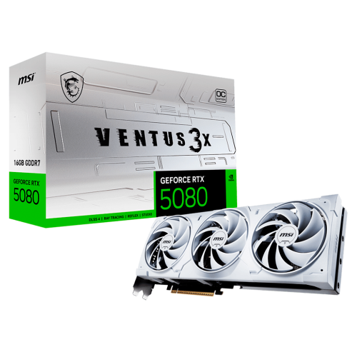 Tarjeta de Video MSI NVIDIA GeForce RTX 5080 VENTUS 3X OC Edition, 16GB, 256-bit GDDR7, PCI Express x16 5.0, 912-V531-434