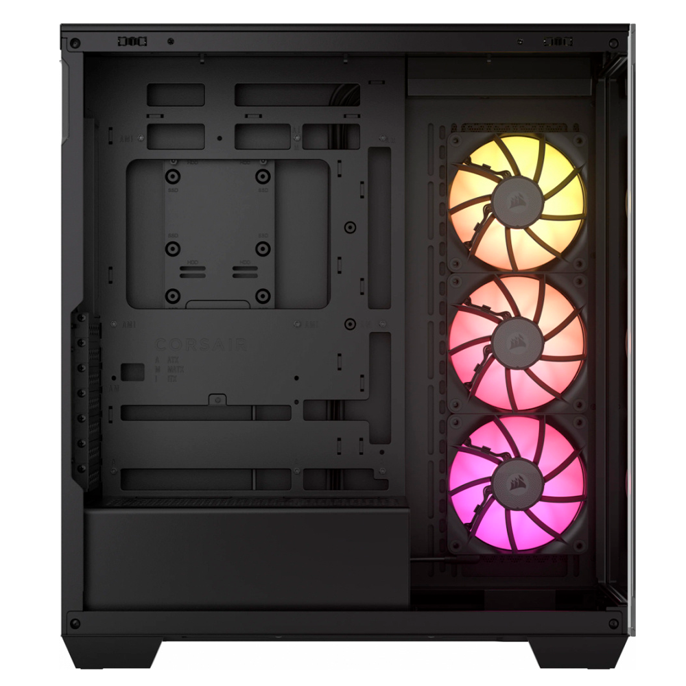 Gabinete Corsair Icue Link 3500X RGB, Midi-Tower, Mini-ITX/Micro-ATX/ATX/E-ATX, USB 3.2, Sin Fuente, 3 Ventiladores iCUE LINK RX120 RGB Instalados, Negro, CC-9011280-WW - Image 4