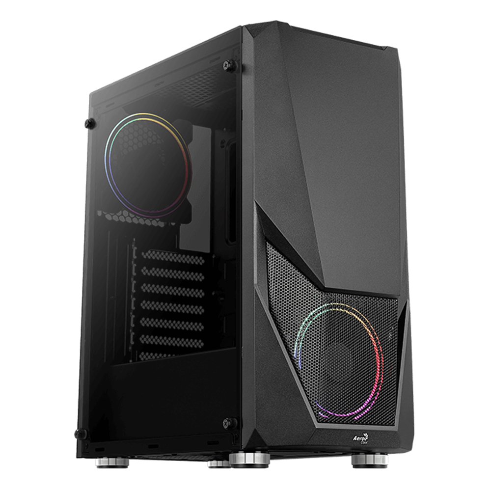 Gabinete Aerocool Zauron Saturn V1 RGB, Negro, Cristal Templado, ATX, USB 3.0, HD Audio
