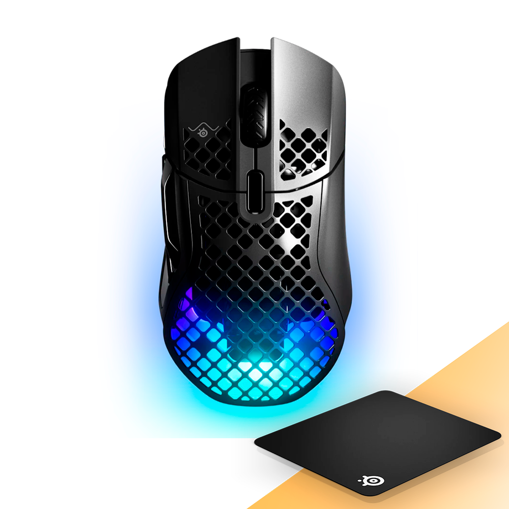Mouse Gamer SteelSeries Aerox 5 Wireless, Inlámbrico, Sensor SteelSeries TrueMove Air, Óptico, Diseño Ergonómico, 62406/ SS%OFF, INCLUYE MOUSEPAD STEELSERIES DE REGALO, NAVSTEEL