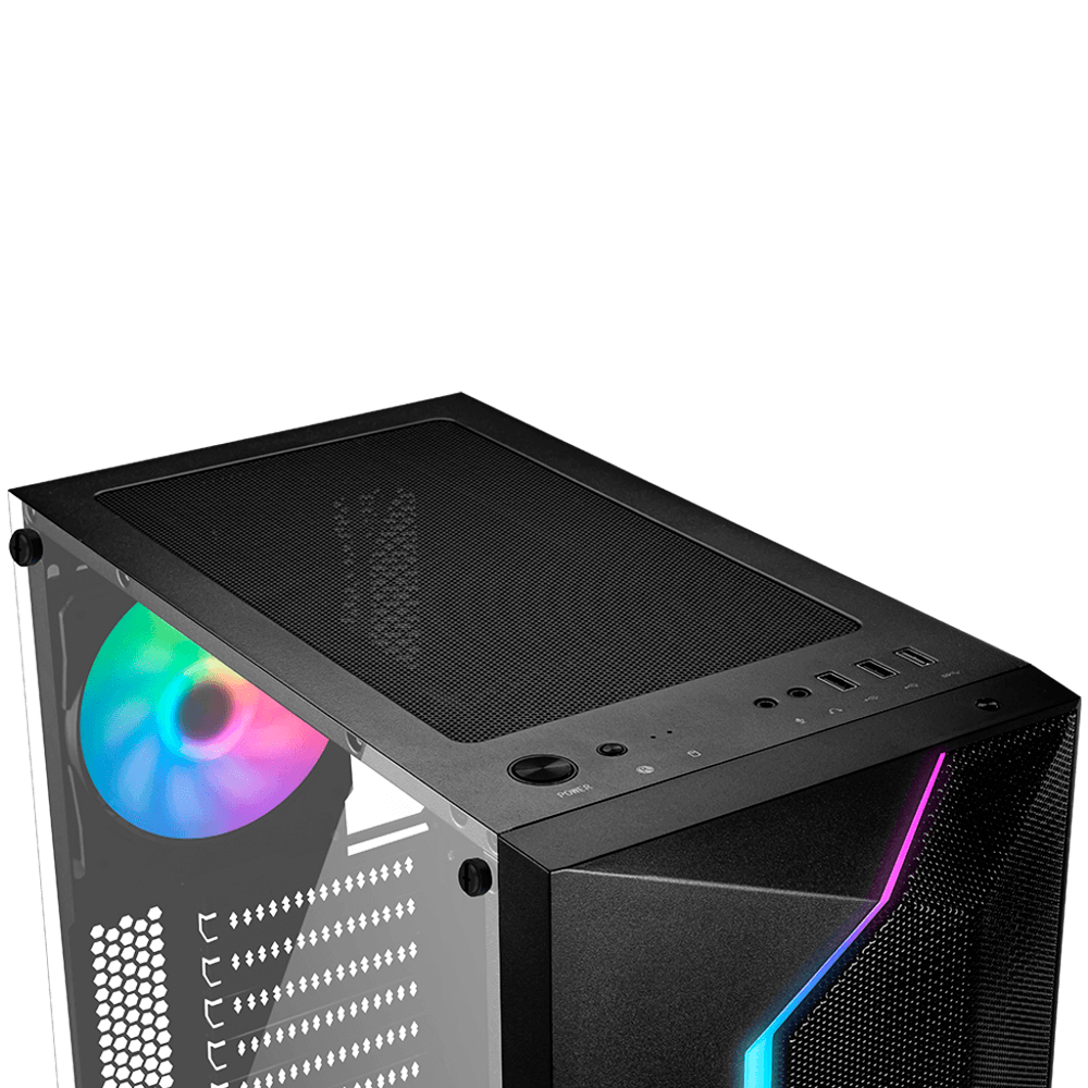 Gabinete MSI MAG VAMPIRIC 100R, ATX, mATX, mini-ITX, 2 Ventiladores 120mm, Panel frontal RGB, Panel de Cristal Templado, MAG VAMPIRIC 100R/ - Image 5