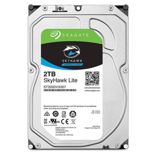 Disco Duro Interno Seagate Skyhawk Lite 2TB 3.5" SATA 3, Para Sistemas de Videovigilancia, ST2000VX007