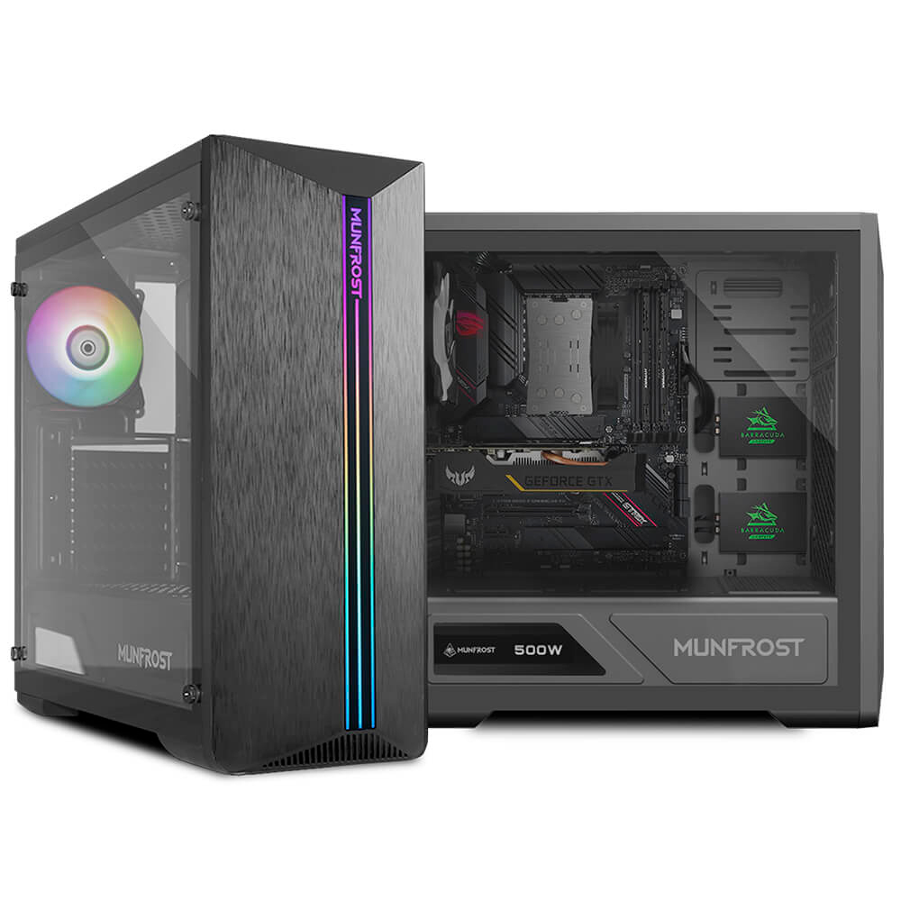 Bundle Gabinete Munfrost Shine RGB + Fuente GP-500W 80+ Bronze, OFFMUNFROST - Image 3