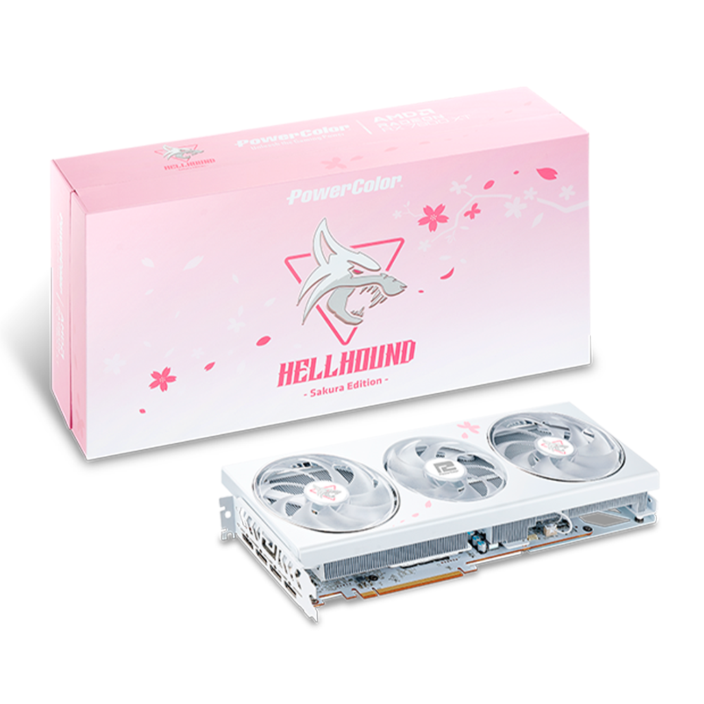 Tarjeta de Video PowerColor Hellhound Sakura, AMD Radeon RX7800XT, 16GB GDDR6, 256-bit, DirectX® Support X12, Special Edition