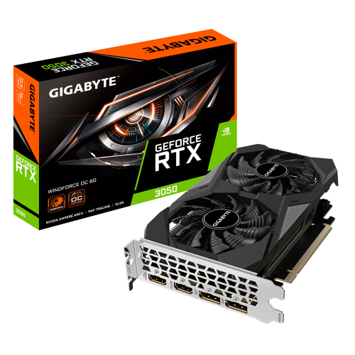 Tarjeta de Video Gigabyte NVIDIA GeForce RTX 3050 WINDFORCE OC 6G, 6GB 96-bit GDDR6, PCI Express 4.0, GV-N3050WF2OC-6GD/