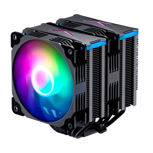 Disipador para CPU Disipador y Ventilador Led para Procesador Vetroo VETROO U6 - 120mm X2 Intel y AMD, 220W TDP, VT-CPU-U6-BK