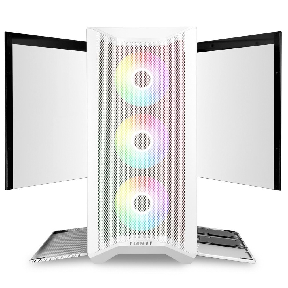 Gabinete Lian Li LANCOOL II Mesh RGB White, LED RGB, ATX, Cristal Templado, LAN2MRW - Image 4