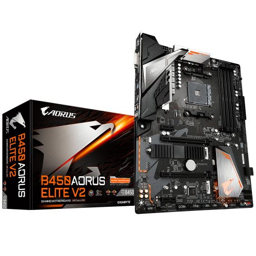 Tarjeta Madre B450 AORUS Elite V2 AMD Ryzen AM4 ATX, B450