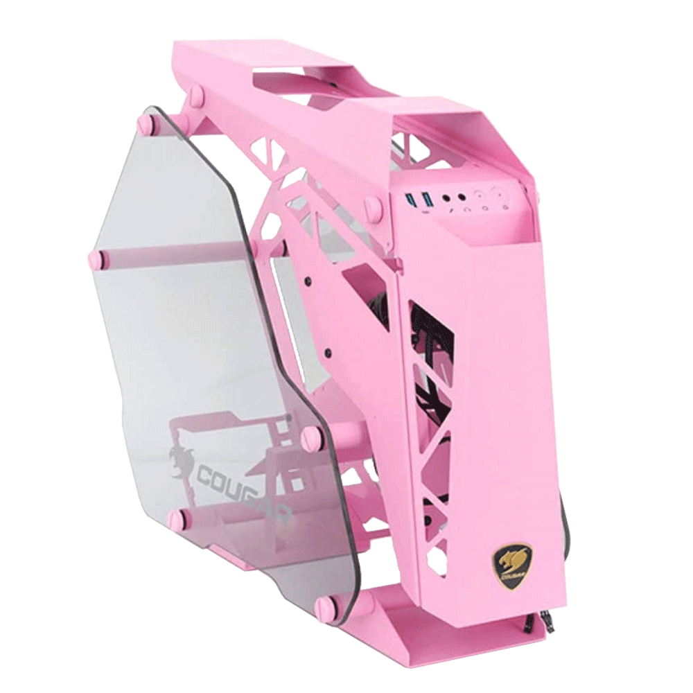 Gabinete Cougar Conquer Essence, Micro ATX - Mini ITX, Rosa, Cristal templado, 385LMV0.0003 /
