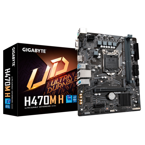 Tarjeta Madre Gigabyte H470M H, Micro-ATX, LGA1200, H470, HDMI, Up to 64GB DDR4, H470M H