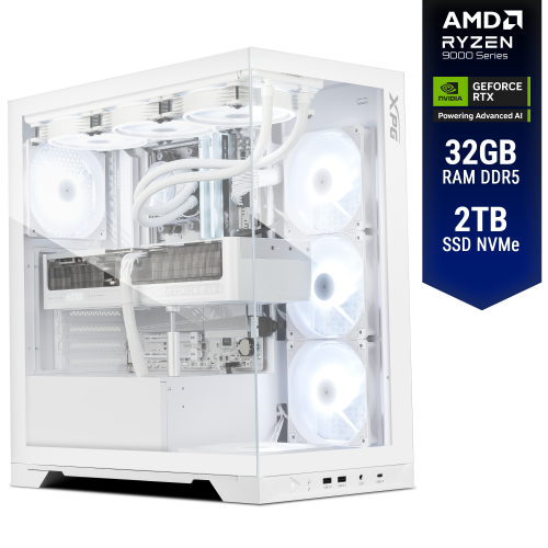 Computadora ULTIMATE PC ARBITER, POWERED BY XPG, RTX 5070 Ti 16GB GDDR7, AMD Ryzen 7 9700X, 32GB RAM DDR5, 2TB SSD M.2 PCIe Gen4, 850W 80+ GOLD, WiFi y Bluetooth, Licencia Windows 11 de regalo, XPGULT, RTXS50