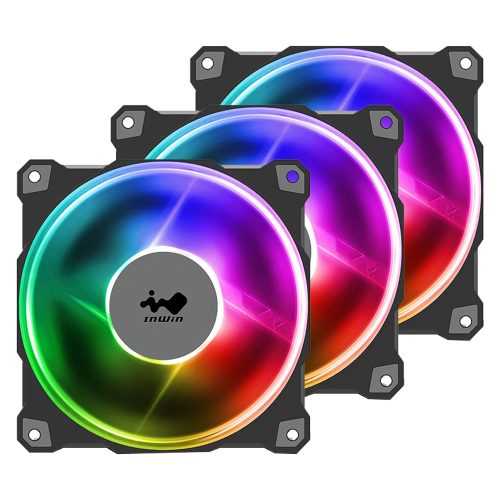 Kit de Ventiladores para Gabinete 3x120mm Inwin Jupiter AJ120 x3 ARGB + Controlador, EN-IN-003