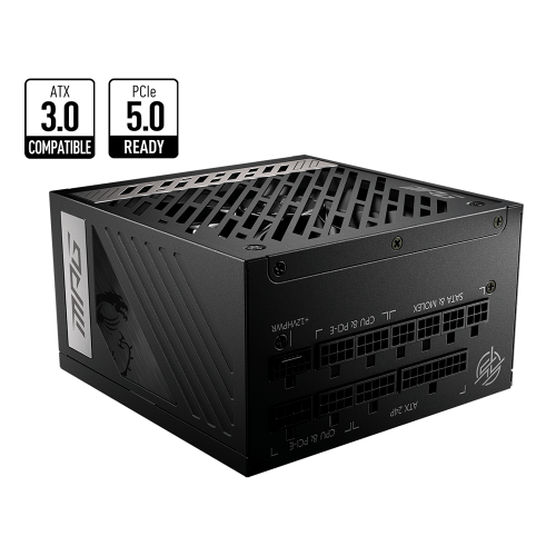 Fuente de Poder MSI MPG A850G PCIE5 80 PLUS Gold, 24-pin ATX, 135mm, 850W, MPG A850G PCIE5, ATX 3.0, Compatible RTX 4090