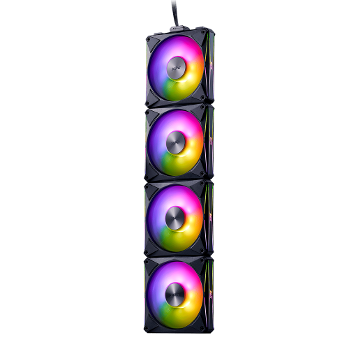 Kit de 4 Ventiladores Magneticos XPG Hurricane Mag RGB, 120mm, RGB, Negro, HURRICANEMAG120ARGBPWM4C-BKCWW