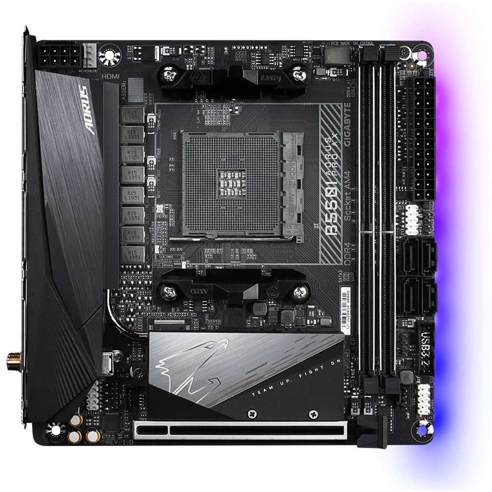 Tarjeta Madre Gigabyte B550i AORUS PRO AX, AM4, AMD RYZEN 3000 SERIES, Mini-ITX - Image 2