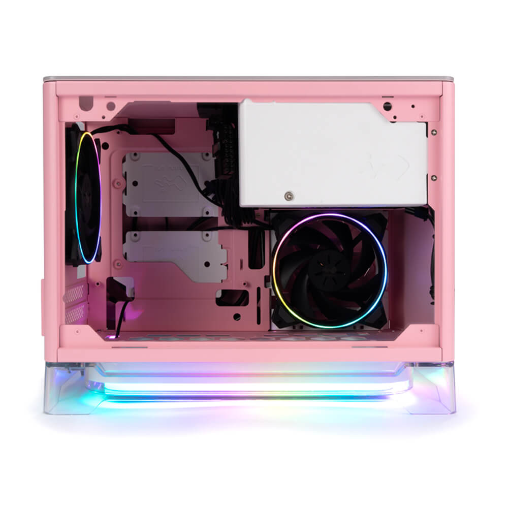 Gabinete InWin A1 Plus Pink, Mini ITX, Cristal Templado, Cargador Inalambrico para Smartphone, Fuente 600W 80+ Gold, LED RGB - Image 5