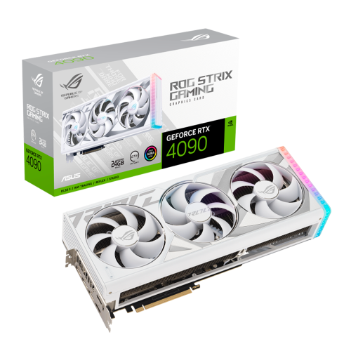 Asus ROG Strix GeForce RTX 4090 White Edition, PCIe 4.0, 24GB GDDR6X, HDMI 2.1a, DisplayPort 1.4a, ROG-STRIX-RTX4090-24G-WHITE