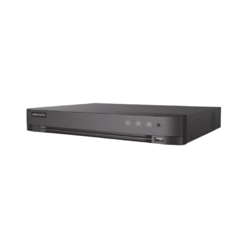 HIKVISION IDS-7216HQHI-M1/H/XT DVR 16 Canales TURBOHD + 8 Canales IP, 5 Megapixel Lite – 3K Lite, Salida Independiente HDMI – VGA, Audio de Dos Vías por Coaxitron, Reconocimiento Facial, ACUSENSE (Evista falsas alarmas), 1 Bahía de Disco Duro, Sali