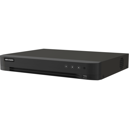 HIKVISION IDS-7216HUHI-M1/T DVR 16 Canales TURBOHD + 16 Canales IP, 8 Megapixel (4K), Audio Bidireccional, ACUSENSE, Audio Bidireccional, 1 Bahía de Disco Duro, Salida de Video en Full HD, H.265+
