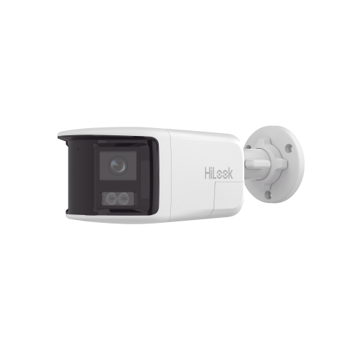 HiLook by HIKVISION IPC-B480HAD-LUF/SL [Dual Light] Bala IP 8 Megapixel, Imagen Panorámica 180°/ PoE, Micrófono y Bocina Integrado, Exterior IP67, Audio Bidireccional, Alarma Visual y Auditiva Integrada, Smart Supplement Light, Micro SD 512 GB