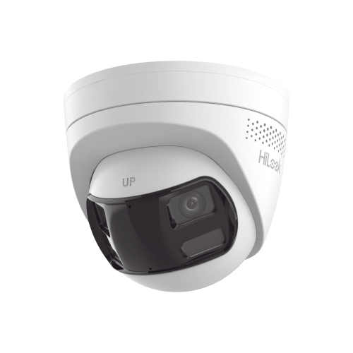 HiLook by HIKVISION IPC-T260HAD-LUF/SL [Dual Light] Turret IP 6 Megapixel, Imagen Panorámica 180°/ PoE, Micrófono y Bocina Integrado, Exterior IP67, Audio Bidireccional, Alarma Visual y Auditiva Integrada, Smart Supplement Light, Micro SD 512 GB