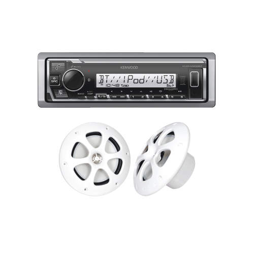 JVC KENWOOD KE/1613MRW Kit de estéreo con Bluetooth KMR-M332BT | más Par de bocinas KFC-1613MRW