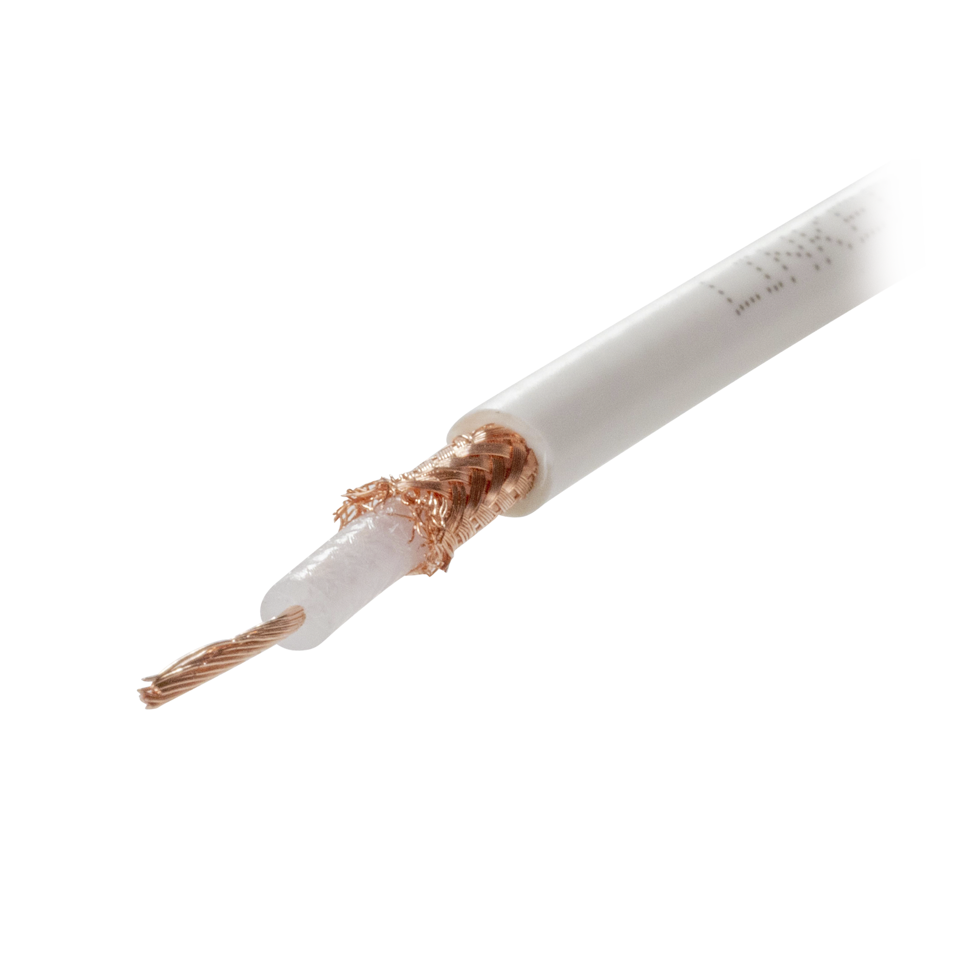 Syscom LPRG58AU/100 Carrete de 100 metros de Cable Tipo RG58AU, con Forro Blanco