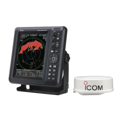 ICOM MR1010R2/12EXP Radar marino tipo domo de 36NM, con pantalla a color de 10.4 pulgadas, cable de 10m de largo y múltiples lenguajes